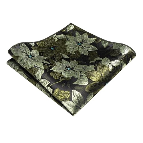 Image of JEMYGINS Mens Tie and Pocket Square,Lapel Pin,Cufflinks,Tie Clip Sets with Gift Box 5PCS