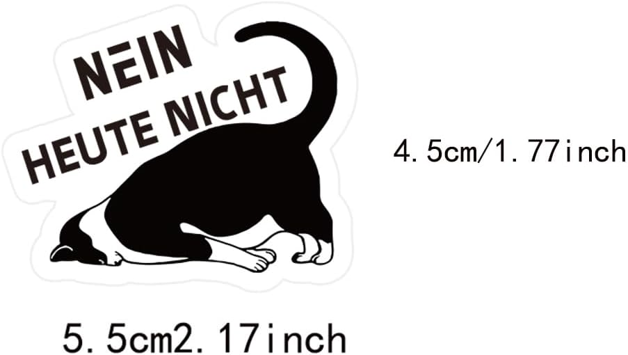 1step2dream Funny Sarcastic Germany Stickers - Humor German Phrases & Memes Decal for Adults - Waterproof Vinyl Decals for Laptop, Phone - Image 3