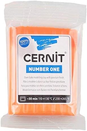 Cernit Number one Clay 56g-Coral, 7 x 5.5 x 1.5 cm