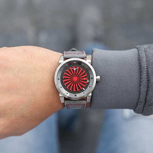 Zinvo Blade Luxury Men’s Watch - Signature 44Mm Automatic Wrist Watch With Turbine Style Dial And Premium Italian Leather Band - Bold #TOP5