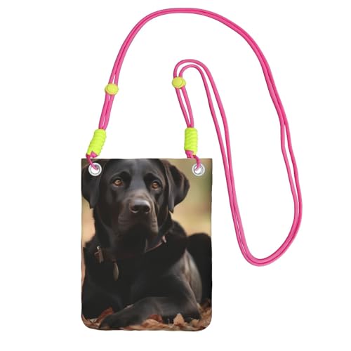 Sac à main pour téléphone portable fuchsia, le cadeau idéal avec motif labrador