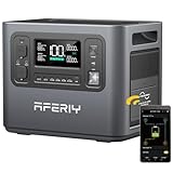 AFERIY Portable Power Station 2400W / 2048Wh Power Station LiFePO4 Battery, Quick Charge in 1.5H, 6 AC Outlets, UPS, Solar Generator, Electric Generator for Home Camping Use（Upgrade APP）
