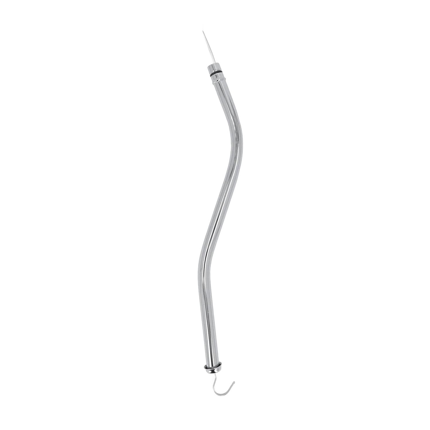 Stainless Steel Oil Dipstick Tube 18-3/4 Inch Silver Plated Engine Oil Dipstick Tube Replacement for C-6 Transmissions