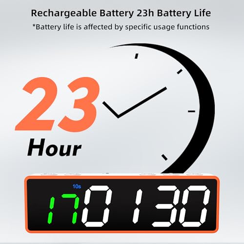 Mini Portable Gym Timer Clock, Large LED Digital Display Screen, Powerful Magnet, Powerful Battery, Count up/Down, Stopwatch, Exercise Interval Timer, Eight Fitness Modes, Suitable for Home and Gym by BXF SPORTS - Image 6