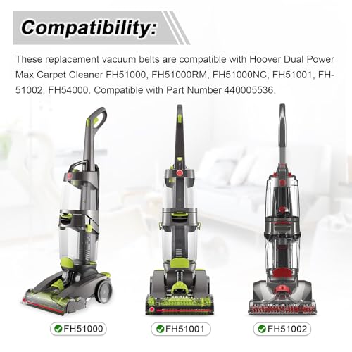 Correas de repuesto arreglan rodillo parado en Hoover Dual Power Max 6