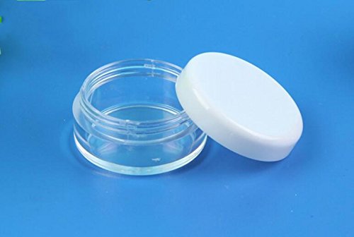 ZHONGJIUYUAN 50 Pieces 10ml Empty Cosmetic Container Plastic Jar Pot Eyeshadow Makeup Travel Face Cream Lotion Refillable Bottle Box
