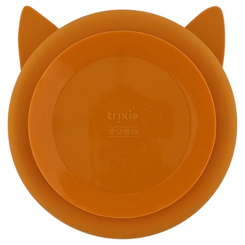 Trixie Baby Trixie 96-4XX Silicone Plate with Suction Cup and Compartments for Babies and Children (Mr. Fox (Fox)), 96-4XX - Image 2
