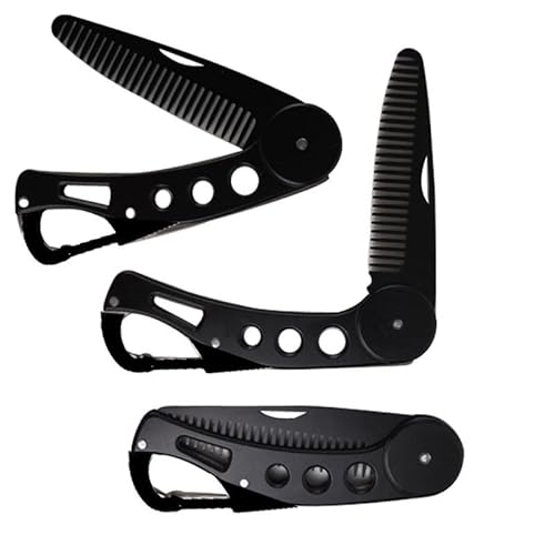 Stainless Steel Folding Beard Comb For Men, Mustache Comb Multifunctional Pocket Beard For Men Beard Mustache Stylin #TOP3