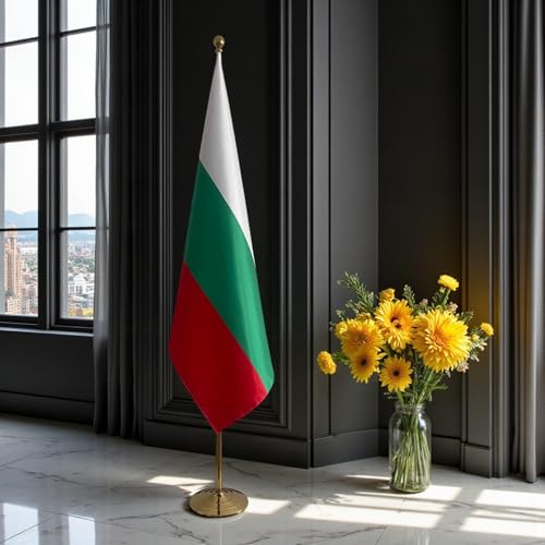 Drapeau Bulgarie stable sur pied pour éviter les chutes en public - 3