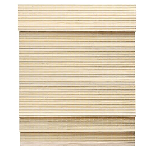 Lazblinds Cordless Bamboo Roman Shades, Privacy Window Treatment, Roll Up Bamboo Blinds For Window 34'' W X 60'' H #TOP12