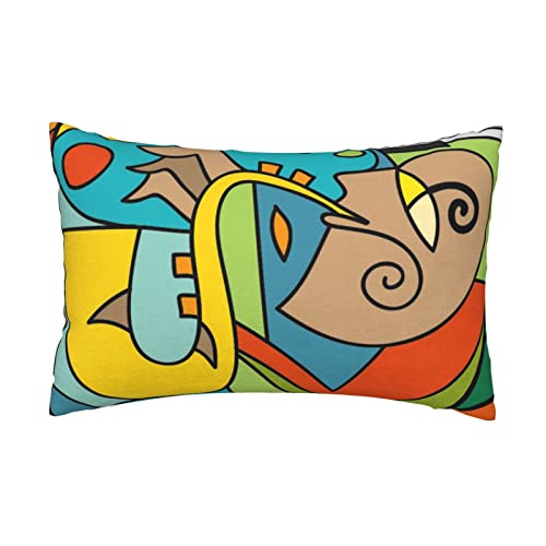 Funda de almohada decorativa para decoración del hogar, funda de cojín de algodón para sofá de 14 x 20 pulgadas Cover