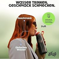 air up Flasche Twist Pro Starter Set Original, inkl Pods in 5 Geschmacksrichtungen I 600ml Trinkflasche mit Geschmack, zuckerfrei I spülmaschinenfest & BPA frei I in Green Sage – Ansicht 2