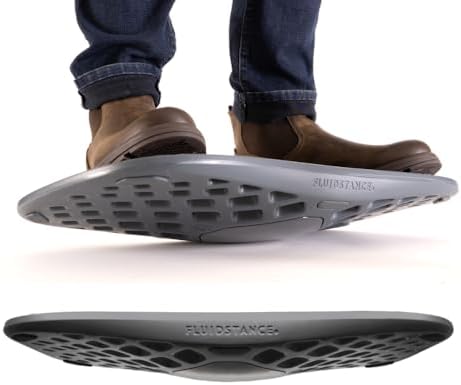 FluidStance Adult Balance Board for Standing Desk - Anti Fatigue USA Made 360 Degree Rocker Wobble Board as Exercise Equipment to Increase Focus & Movement - Sustainable Anti-Slip Plane Standing Board