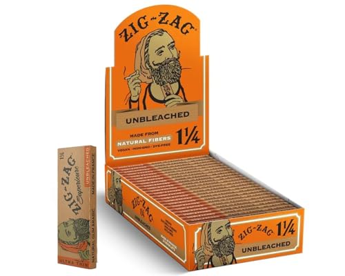 ZIG-ZAG Rolling Papers 1¼ Unbleached (24 Booklets) - 50 Sheets Each