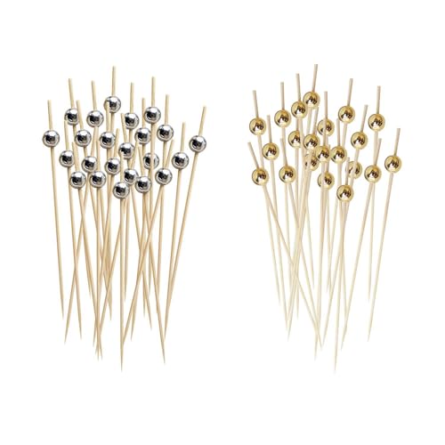 200 Piezas Brochetas De Frutas, Brochetas De Frutas Con Cuentas Redondas, Juego De Brochetas De Cóctel, Tenedor De Frutas Para Aperitivos, Adecuado Para Fiestas Y Reuniones