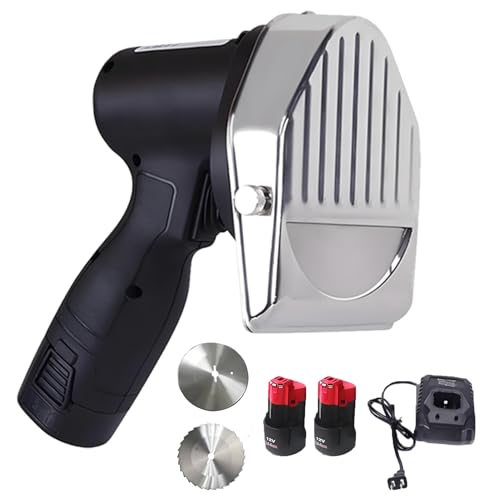 Taglierina per Carne Gyro, affettatrice Shawarma, Coltello Elettrico per Kebab Doner, Spessore Massimo 8 mm, con 2 Lame da 0,5 mm, per Tagliare Kebab Turco, Agnello e Tacchino