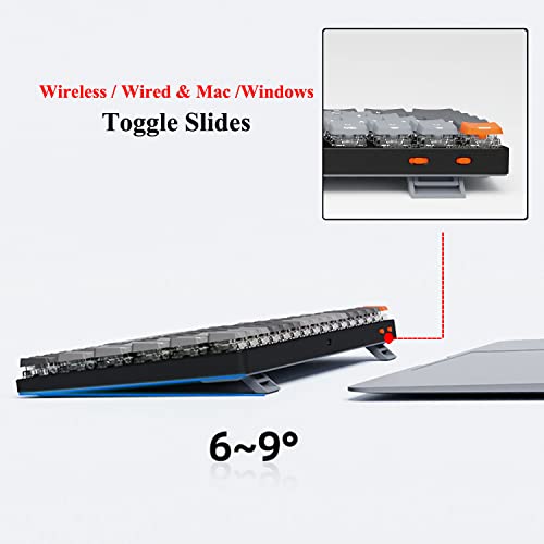 Image of Keychron K3 Version 2, 75% Layout 84 Keys Ultra-Slim Wireless Bluetooth /USB Wired Mechanical Keyboard with RGB Backlit, Hot-Swappable Low-Profile Keychron Optical Brown Switch for Mac Windows