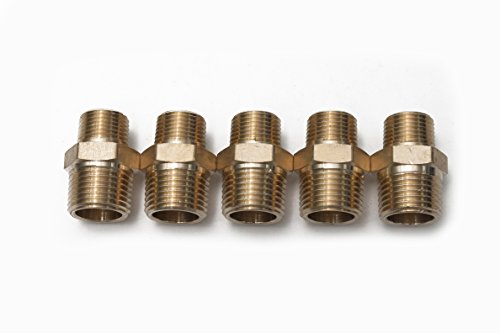 Up To 60% OFF LTWFITTING Brass Pipe Hex Reducing Nipple Fitting 1/2-Inch x 3/8-Inch Male NPT(Pack of 5)