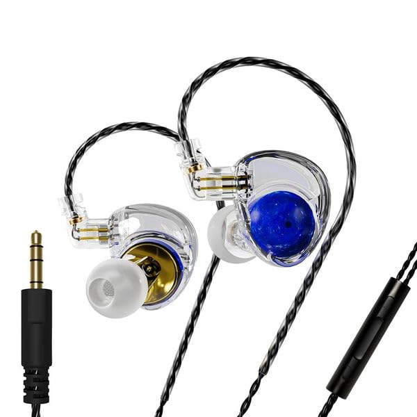 Image of ND Planet In-Ear Monitor, 12mm Dynamic Driver Beryllium-Plated Wired IEM with 3.5mm jack, Harman Curve Tuning, 0.78mm 2Pin Gold-Plated Connector, Earphone with Mic, Detachable 4-Core OFC Cable