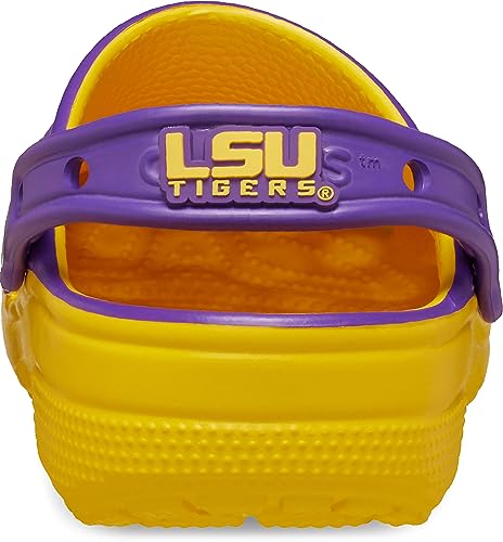 Image of Crocs Unisex-Adult Classic Collegiate Clogs, LSU, 6 Men /8 Women