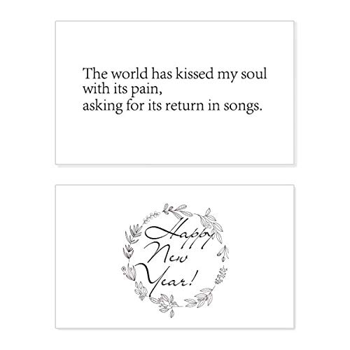 Tarjeta de felicitación de Año Nuevo My Soul New Year de Poetry Quote para dedicatorias emotivas