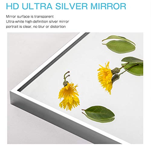 Image of NeuType 47 inchx22 inch Full Length Mirror Aluminum Alloy Frame Wall-Mounted Mirror for Living Room, Bedroom, Entry, Hanging or Leaning Against Wall, Full Length Mirror for Wall, Silver (No Stand)