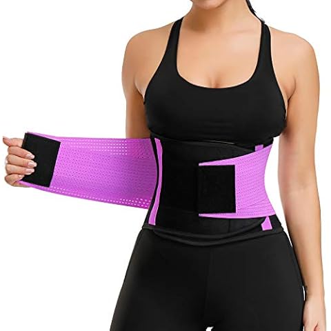 VENUZOR Waist Trainer Belt for Women Waist Cincher Trimmer Weight Loss Body Shaper Sport Girdle Purple Cover