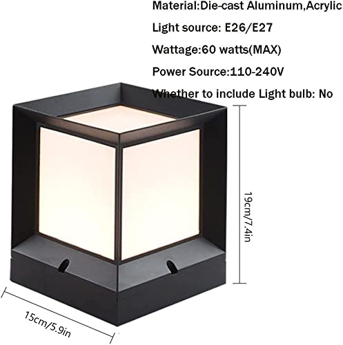 Éclairage extérieur IP65 WQHPLMD borne noire résistante aux intempéries - 5