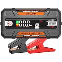 LOKITHOR J400 2000A 12V Portable Lithium Jump Starter, Car Battery Booster Pack, USB-C Powerbank Charger, and Jumper Cables for Upto 8.0-Liter Gas and 6.0-Liter Diesel Engines