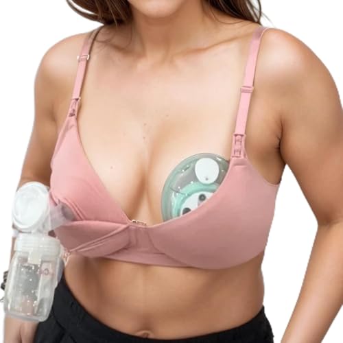 Image of Supermom T-Shirt Nursing & Hands Free Pumping Bra with Fixed Padding - Comfortable Maternity Breast Pump Bra