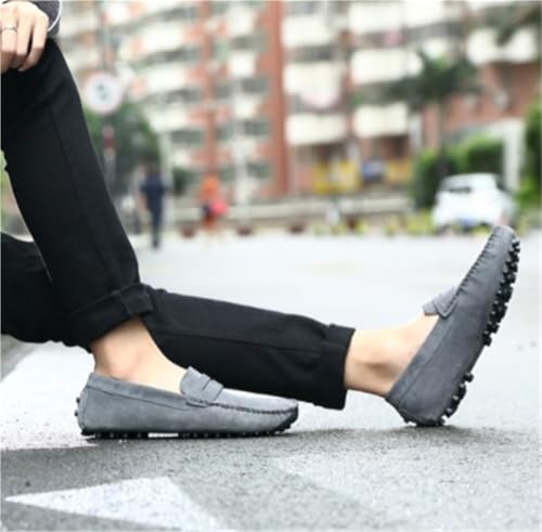 Mens Loafers Shoe Simple Solid Colors Suede Vamp Resistant Comfortable Flat Heel Anti-Slip Lightweight Classic Slip-ons3