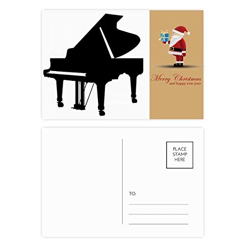 Cartes postales piano classique et Père Noël pour remplacer les cartes de vœux banales