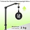 AA AUDIO ACCESSORY for Shure SM7B, SM7dB, MV7 | Never-Sag Mic Boom Arm, Extra-Long 950mm Reach, 3KG Load Capacity, Gear-Lock Suspension, Tall Microphone Stand Desk Mount for Blue Yeti, Rode Heavy Mics #2