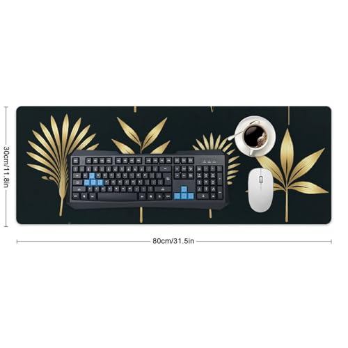 Tapis de souris de jeu grand format design doré pour la maison - 2