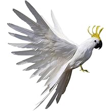 Taotenish Artificial Birds Lifelike Feathered Birds Model - 15.7inch White