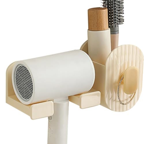 Riaisttd Hair Dryer Wall Holder, Wall Mount Curling Iron Tool Organizer 9,17 pulgadas, Spacious Vanity Counter Storage, Organization for Comb, Towel, Cosmetics, Dependable and Trendy