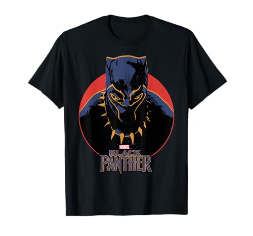 Marvel Black Panther Movie Retro Circle Portrait T-Shirt T-Shirt