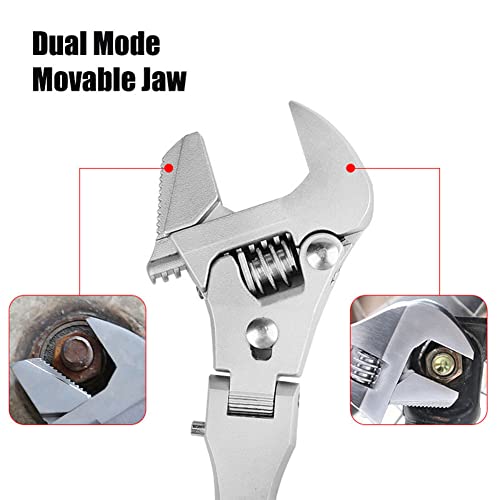 Lslansoon Flex Head Adjustable Ratchet Wrench, 10” To 12” Retractable Extension Shank Ratcheting Wrench Tool, 180⁰ Rotating Head Adjustable Spanner #TOP3