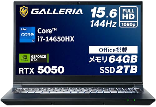 KA Q[~Om[gPC y RTX 5050 / Core i7-14650HX / SSD2TB z GALLERIA RL7C-R55-5N 64GB Office Windows11Home ҏW 20350-3401