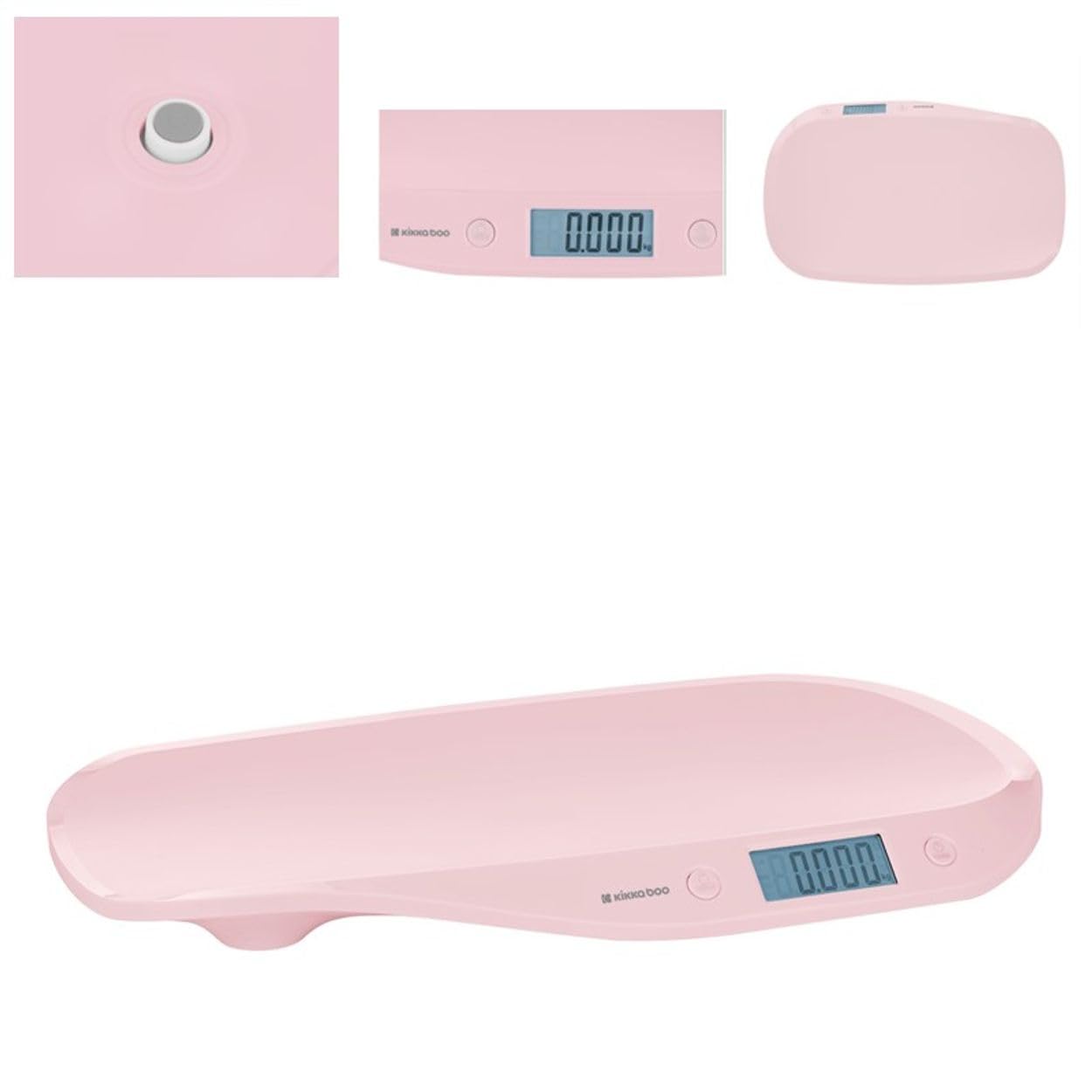 Kikka boo Waga dziecięca Lyra wyświetlacz LCD, taśma miernicza, antypoślizgowe nóżki, funkcja tarowania 20 kg, kolory: różowy