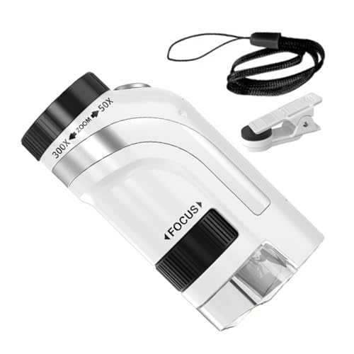 Microscope Enfant Portable,Microscope Enfant avec Zoom 60-80X Et 12 Lames | Jouet Scientifique Portable,pour Garçons, Filles Nouvel an, Anniversaire, Salle De Classe Et Christmas