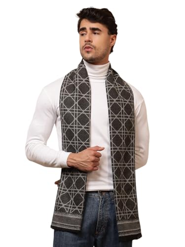 Image of Ravaiyaa - Attitude is everything Men's Reversible Stripe Pattern Winter Wool Scarf, Muffler 72 inchx12 inch Inch