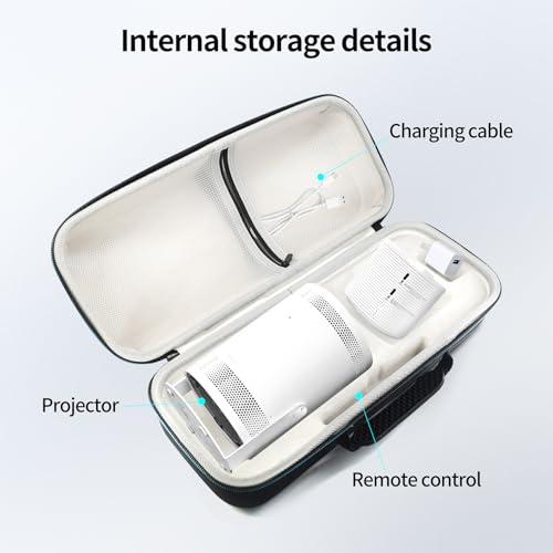 Miniatura 4 de Funda Para Samsung The Freestyle Projector, Carcasa Rígida De Eva Para Viaje, Bolsa De Almacenamiento Para Samsung The Freestyle Proyector Portátil Negro