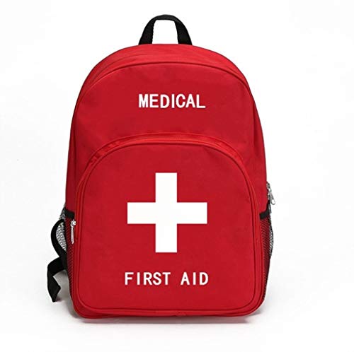 PAXLamb First Aid Bag Empty Red Emergency Medical Backpack Empty First Responder Trauma