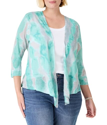 Image of NIC+ZOE Women's Watercolor Waves 4-Way Cardigan