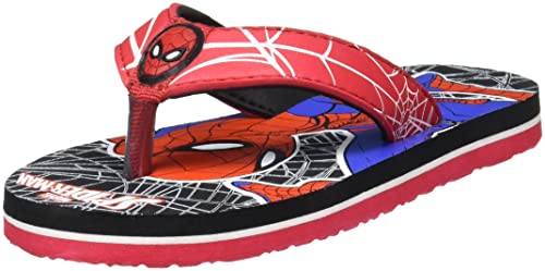 Image of Kidsville Spiderman Printed Blue Flipflops for Boys
