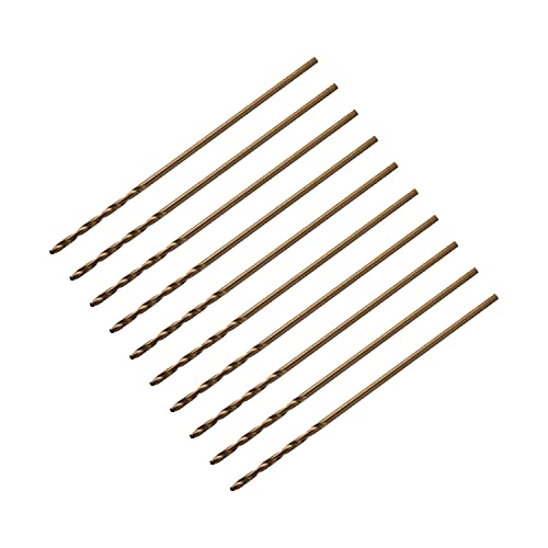 Utoolmart Twist Drill Bit, High Speed Steel Twist Drill Bit, Equal Reduced Shank Bit, 0.7mm Dia Twist Bits, M35 Cobalt Twist Drill Bit Set, for Steel Aluminum Alloy, 10 Pcs