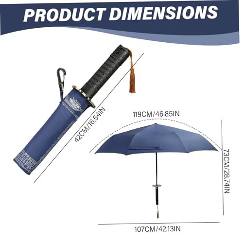 Parapluie Katana Creative Japanese au design soigné et finitions acier