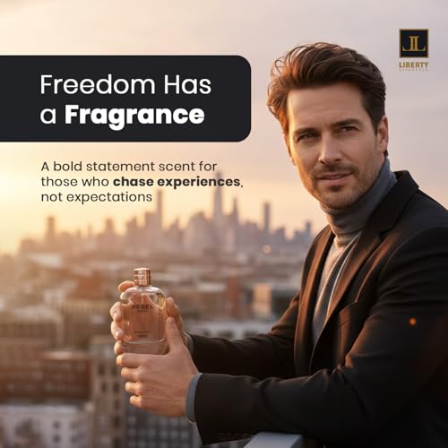 Image of Liberty Luxury Rebel Perfume for Men 100ml, Powerful Long Lasting Eau De Parfum with Spicy Woody Notes Masculine Fragrance for the Modern Rule Breaker, men cologne, Gift For Men,100ml