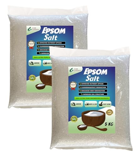 Image of COIR GARDEN - EPSOM SALT 10 KG FOR PLANT GROWTH - ORGANIC FERTILIZER - MAGNESIUM SULPHATE BOOSTER FOR FLOWERING, VEGETABLES AND FRUITS